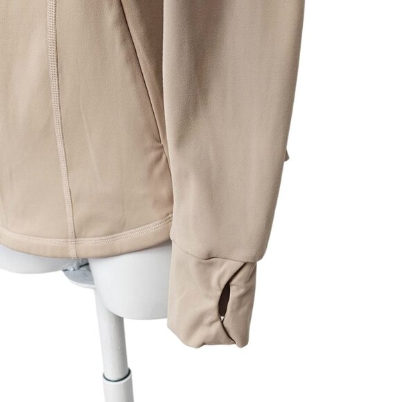 Buff Bunny Women's Cross Open Back Zip Up Jacket Sweater  Size XXXL Tan - Picture 4 of 9